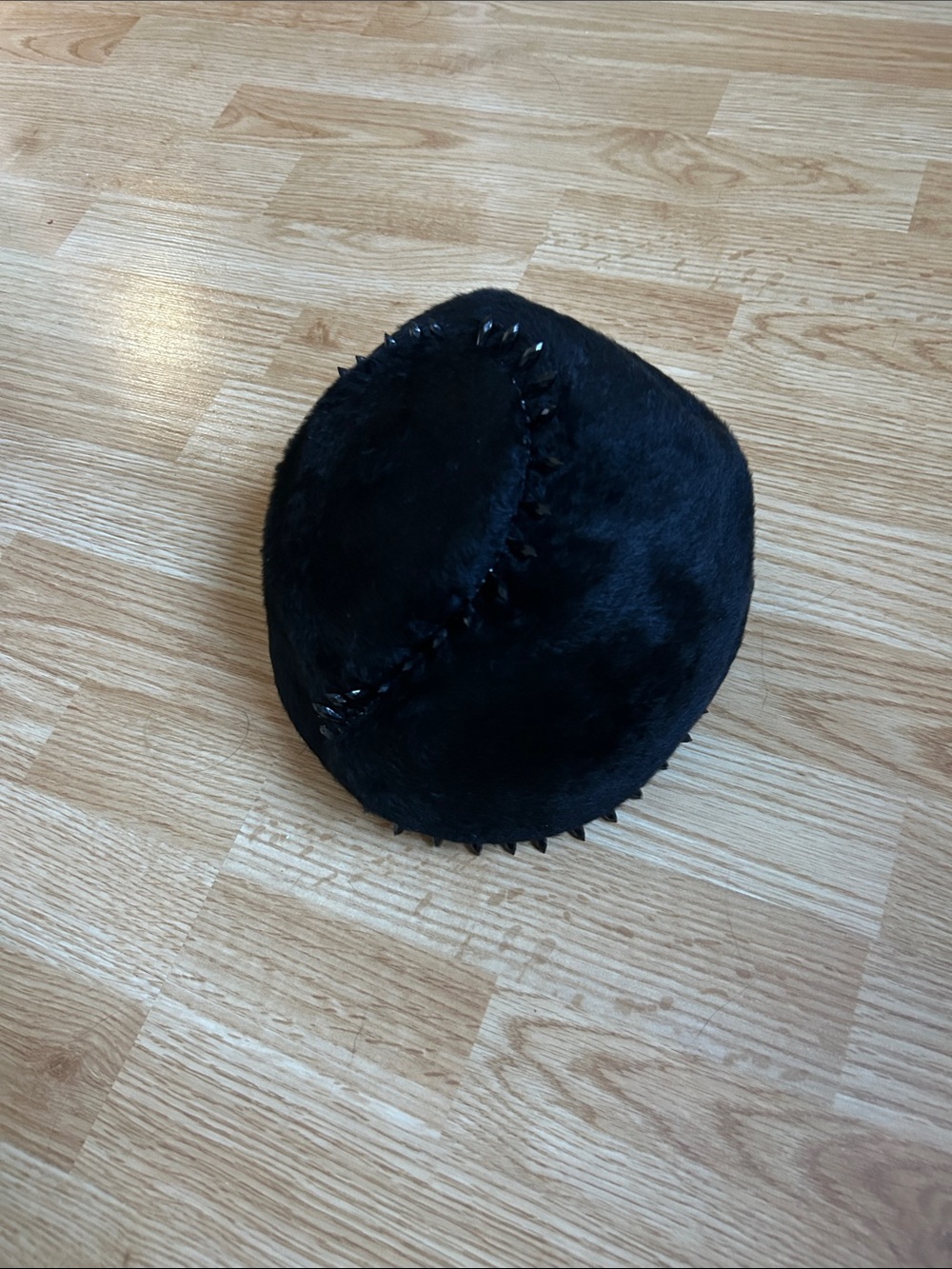 Vintage Black with Beading Winter Cap